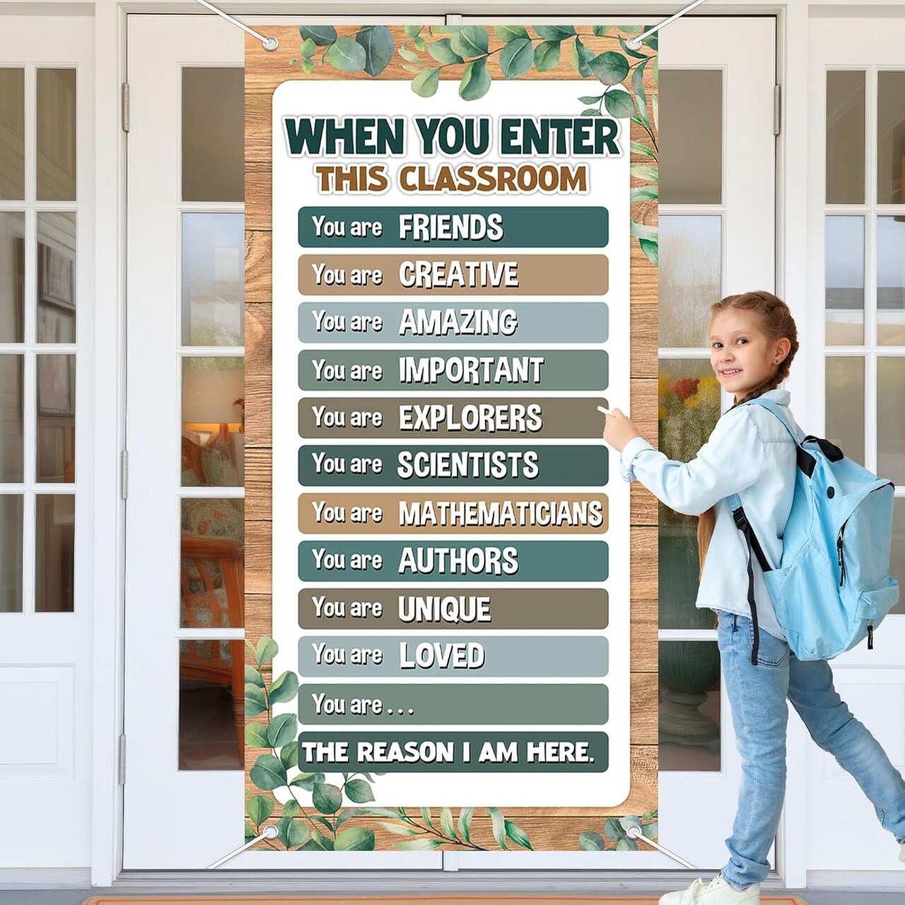 When You Enter This Classroom Door Cover Affirmation Classroom Door Decor